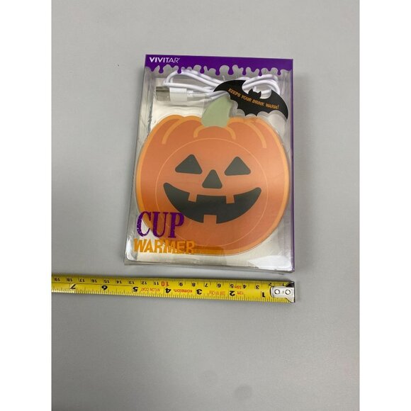 NEW Vivitar Accessories Cup Warmer Halloween Pumpkin Jack o lantern Orange - Picture 7 of 8